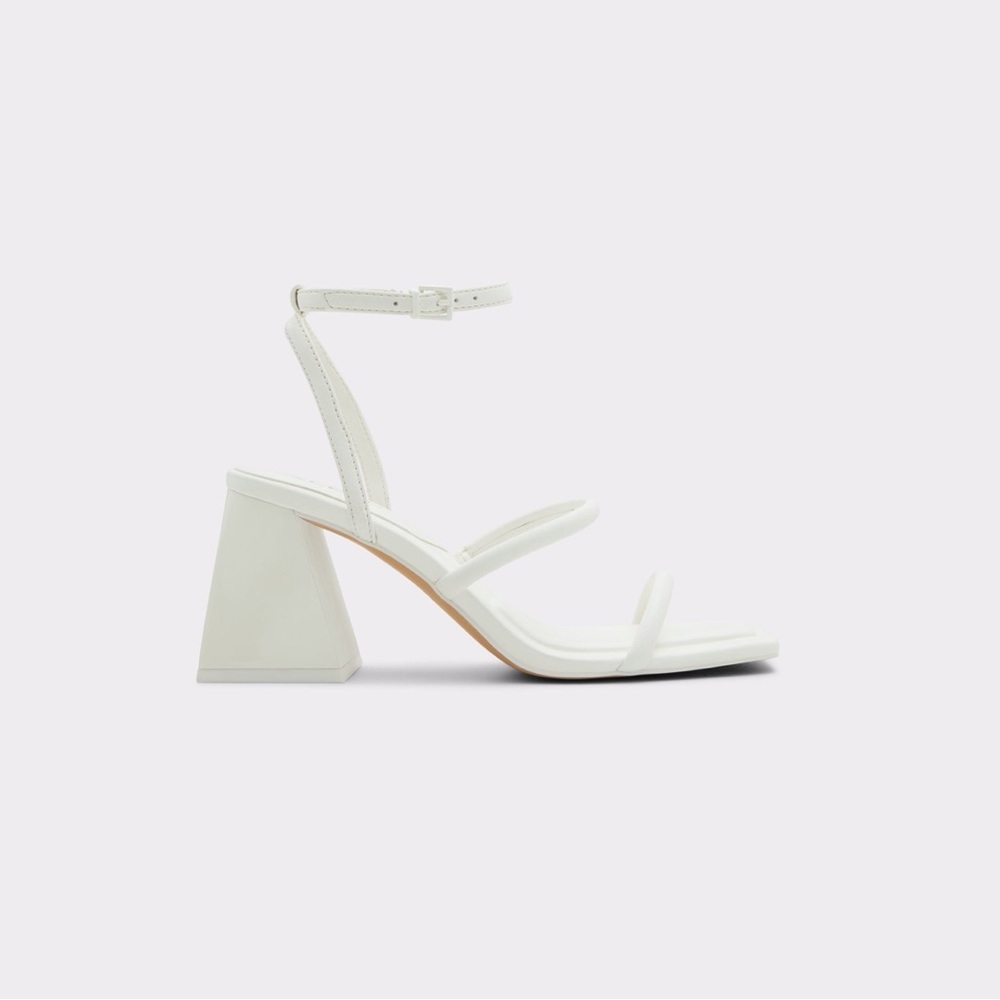 ALDO miran strappy heeled sandals, white, size US 10, unworn